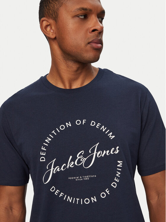 Jack & Jones Jack & Jones Majica Grayson 12288377 Modra Regular Fit