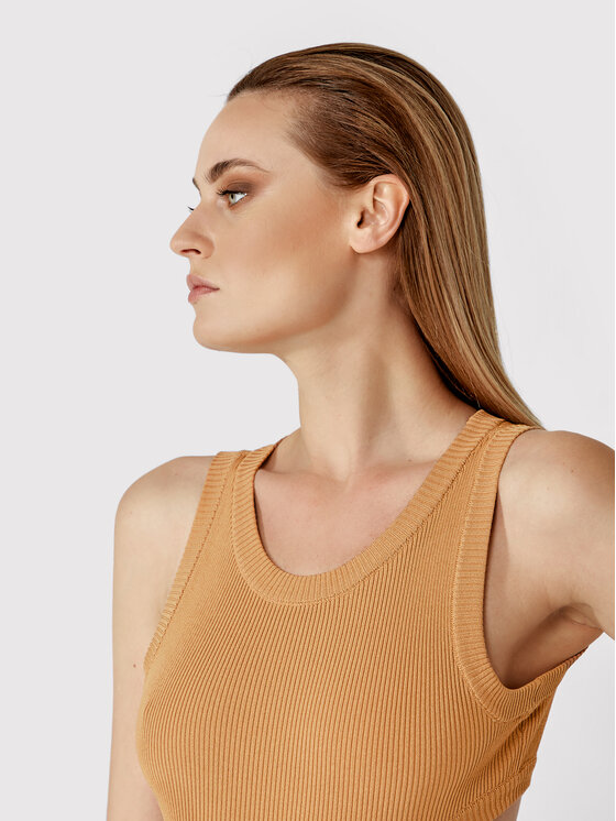 Simple Simple Боди BOD005 Кафяв Slim Fit