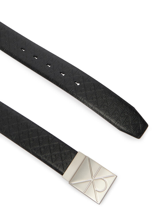 Calvin Klein Calvin Klein Cintura Emblem Plaque W/ Aop 35Mm Adj LV04D7082G Nero