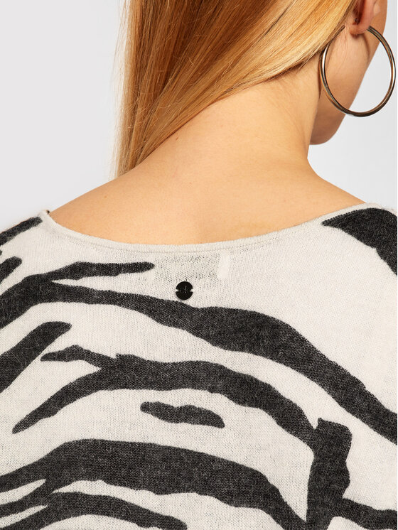 Calvin Klein Calvin Klein Sweter Alpaca Blend Zebra K20K202041 Beżowy Relaxed Fit