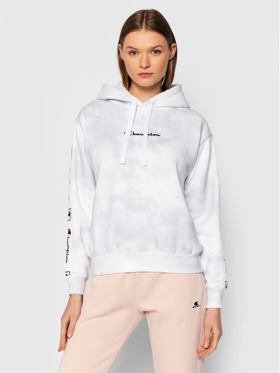 Felpa Blend Tie Dye 114755 Bianco Custom Fit