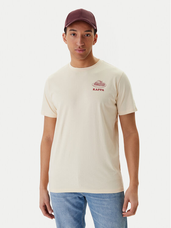 Kappa Kappa Marškinėliai 37276IW Smėlio Regular Fit