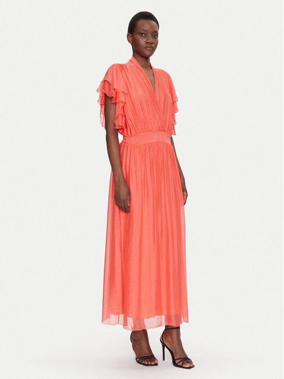 Dixie Dixie Sommerkleid A207W017A Korallenfarben Regular Fit