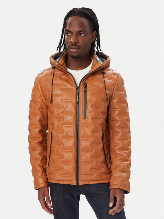 Milestone Milestone Шкіряна куртка MS Tamino 631019 60305 Світло-коричневий Regular Fit