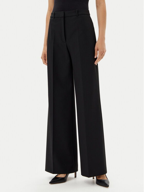 HUGO HUGO Palazzo nadrágok Hasmina 50542647 Fekete Wide Leg