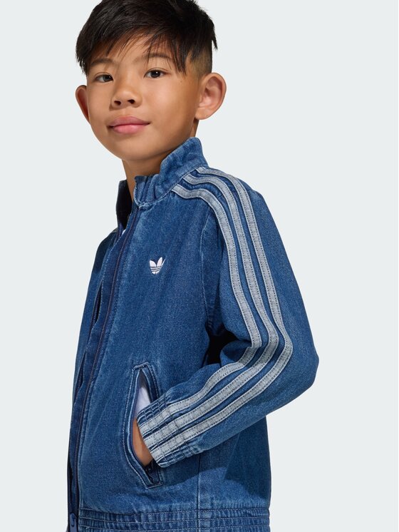 adidas adidas Kurtka jeansowa 162710 Niebieski jasny Loose Fit