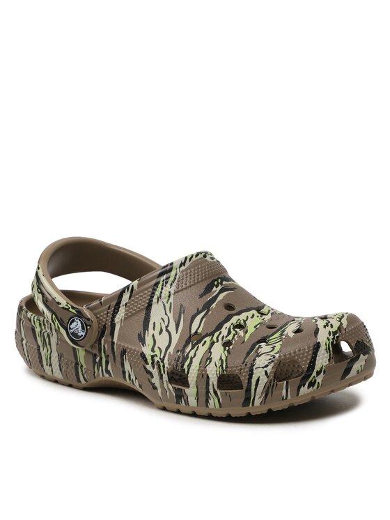 Crocs Crocs Klapki Classic Printed Camo Clog 206454 Khaki