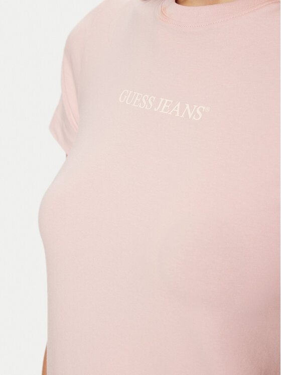 Guess Jeans Guess Jeans Póló W4YI01 J1314 Rózsaszín Regular Fit