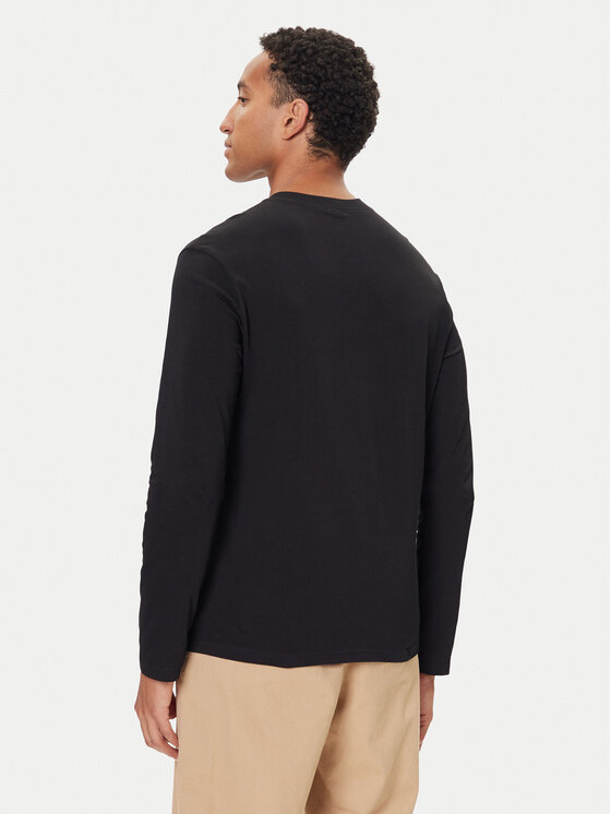 United Colors Of Benetton United Colors Of Benetton Pikkade varrukatega T-särk 30964M021 Must Regular Fit
