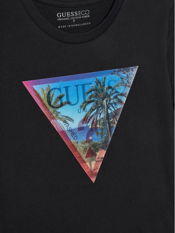 Guess Guess T-Shirt L5GI26 K8HM4 Μαύρο Regular Fit