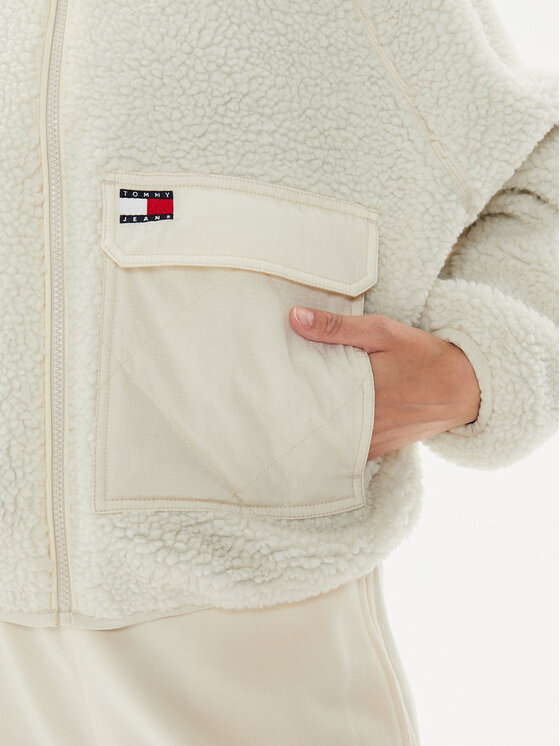 Tommy Jeans Tommy Jeans Prijelazna jakna Teddy DW0DW18303 Écru Regular Fit