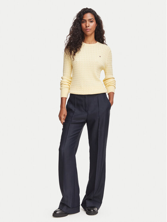 Tommy Hilfiger Tommy Hilfiger Sweter WW0WW44993 Żółty jasny Regular Fit