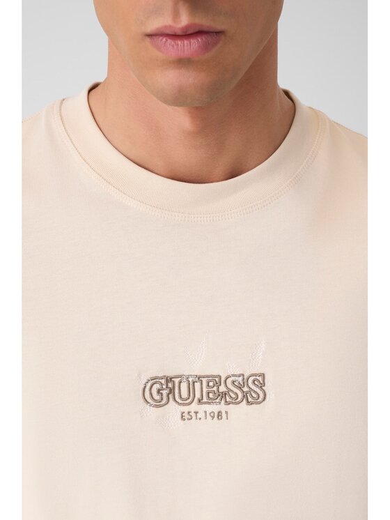 Guess Guess T-Shirt 183565 Béžová Classic Fit