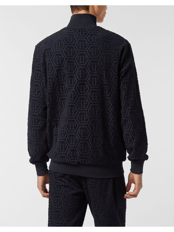 PHILIPP PLEIN PHILIPP PLEIN Bežecká bunda 26917 Tmavomodrá Jegging Fit