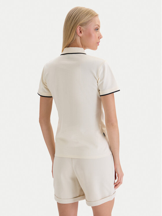 Nautica Nautica Тениска с яка и копчета W126-NALPO-1008-02X Екрю Regular Fit