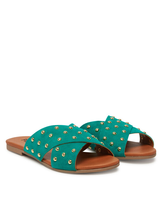 Pieces Pieces Klapki 17156837 Zielony