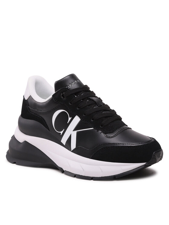 Calvin Klein Jeans Calvin Klein Jeans Сникърси Wedge Runner Mix Lth Wn YW0YW01099 Черен