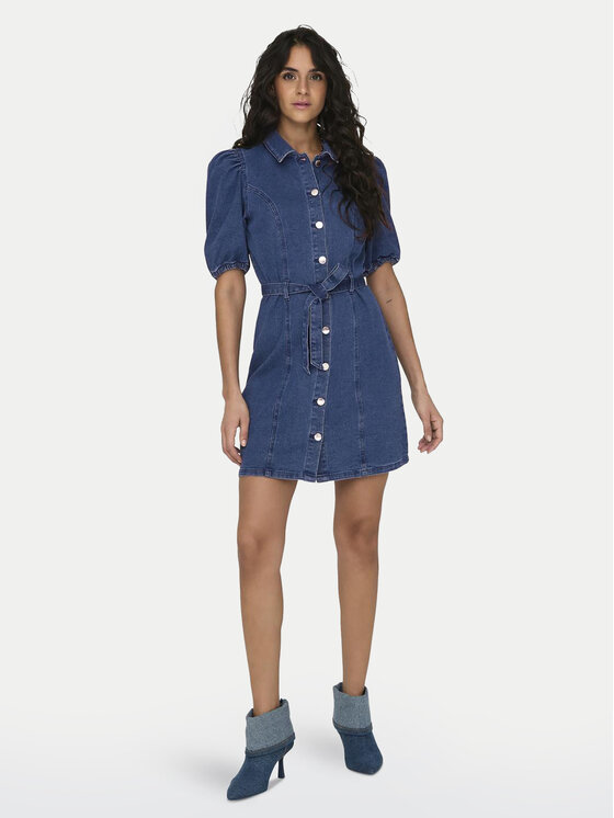 ONLY ONLY Rochie de blugi Vibbe 15304123 Albastru Regular Fit