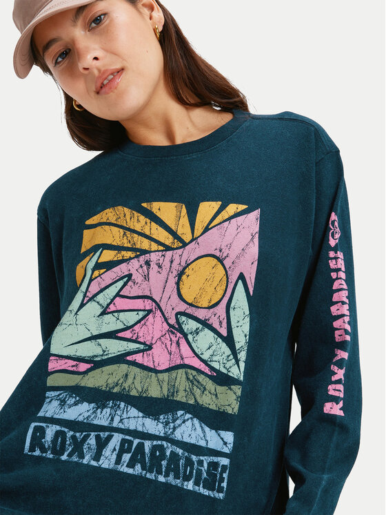 Roxy Roxy Blūze Hangloose Washed ERJZT06028 Melns Relaxed Fit