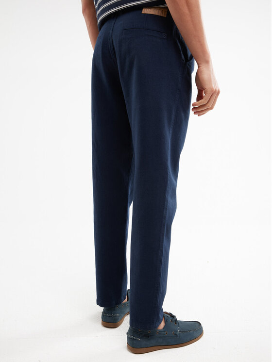 BIG STAR BIG STAR Spodnie materiałowe PATRIK_403_350 Granatowy Loose Fit