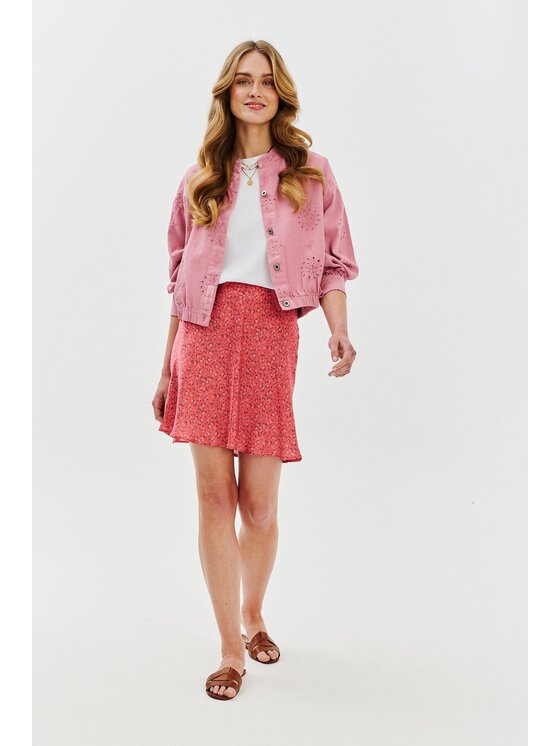 NAOKO NAOKO Prechodná bunda Cotton Candy Ružová Regular Fit