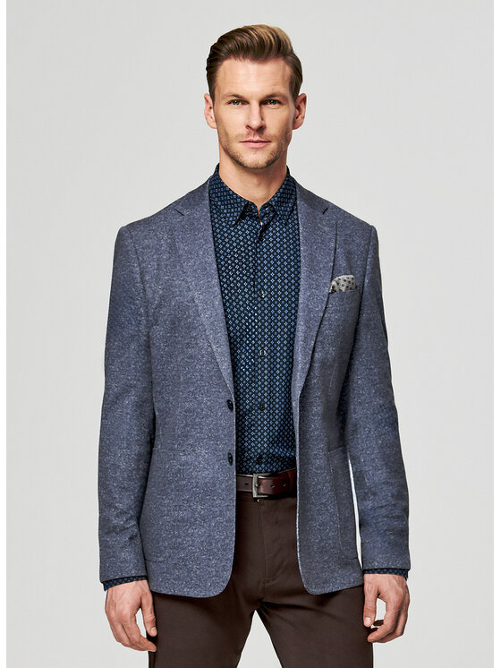 Pako Lorente Pako Lorente Marynarka P26SF-3X-003 Granatowy Slim Fit