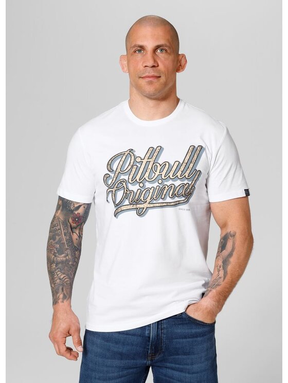 PITBULL PITBULL T-Shirt Koszulka Biały Regular Fit