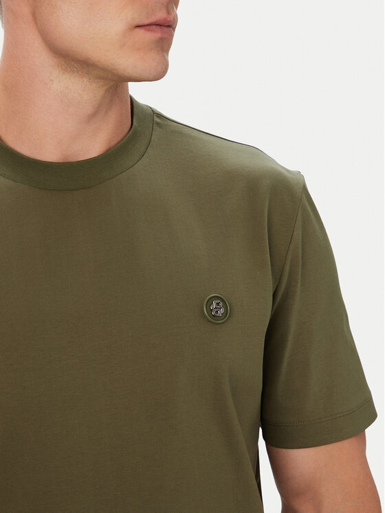BOSS BOSS T-Shirt C-Taut 01 50555844 Tmavě zelená Regular Fit