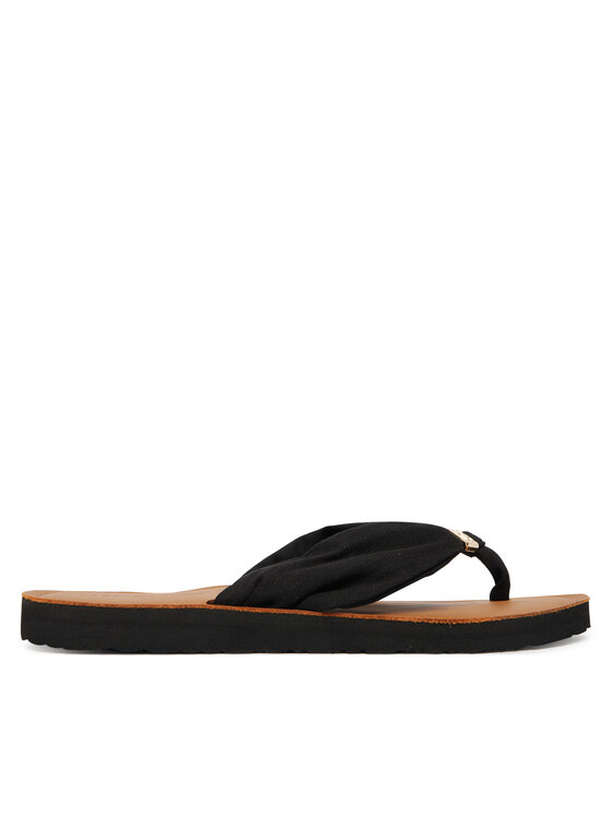 Tommy Hilfiger Tommy Hilfiger Japonki Th Ltr Footbed Summer Sandal FW0FW09194 Czarny