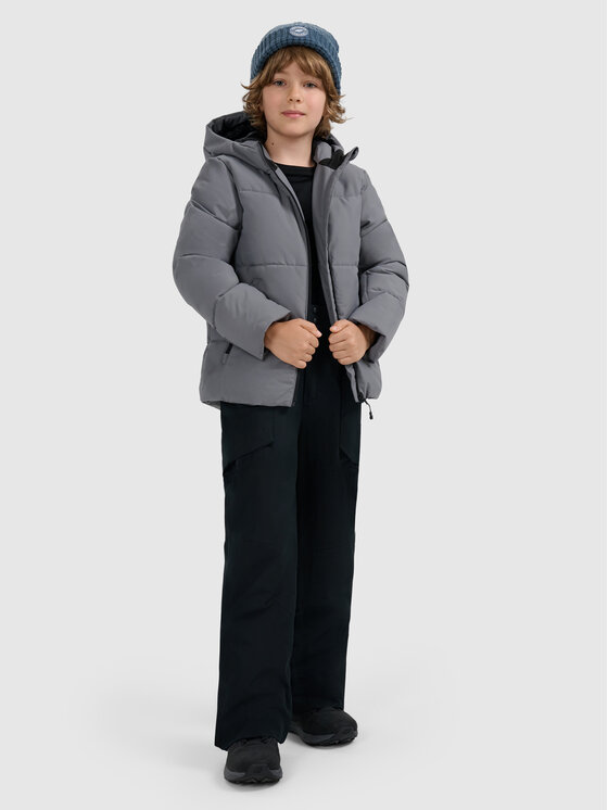 4F 4F Kurtka narciarska BASIC SKI Szary ciemny Regular Fit