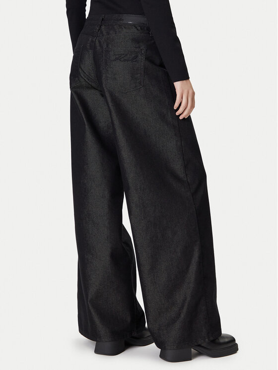 KARL LAGERFELD KARL LAGERFELD Jeansy A4W10097 Černá Wide Leg