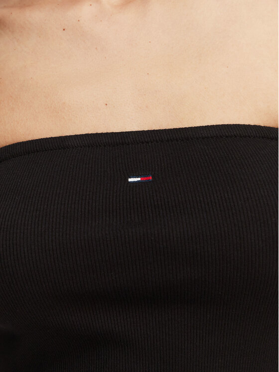 Tommy Jeans Tommy Jeans топ DW0DW22263 Черен Slim Fit