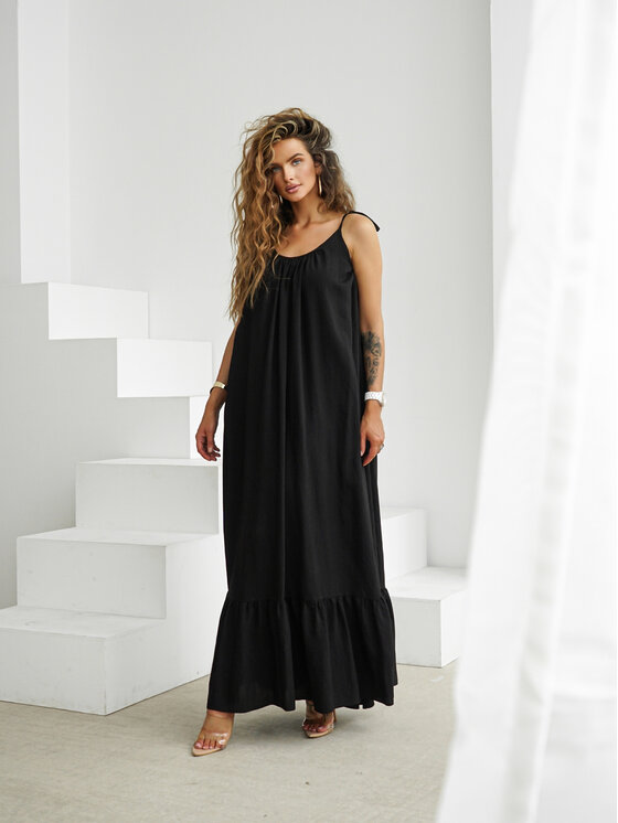 LilaLou LilaLou Letné šaty Gypsy Čierna Oversize