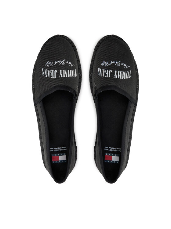 Tommy Jeans Tommy Jeans Еспадрили Tjw Varsity Espadrille EN0EN02470 Черен