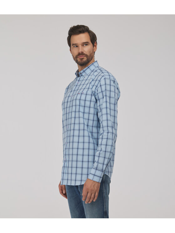 Lee Cooper Lee Cooper Koszula NEW TENBY Niebieski Comfort Fit
