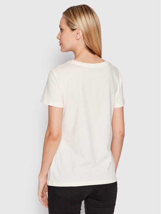 Guess Guess T-Shirt V2YI07 K8HM0 Beżowy Regular Fit