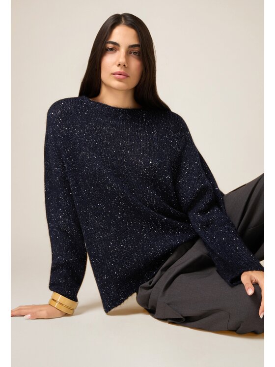 Oltre Oltre Maglione M125E002125N034 Blu Regular Fit