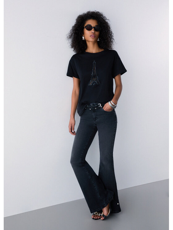 Liu Jo Liu Jo T-Shirt WA6413JS904P9317 Czarny Regular Fit