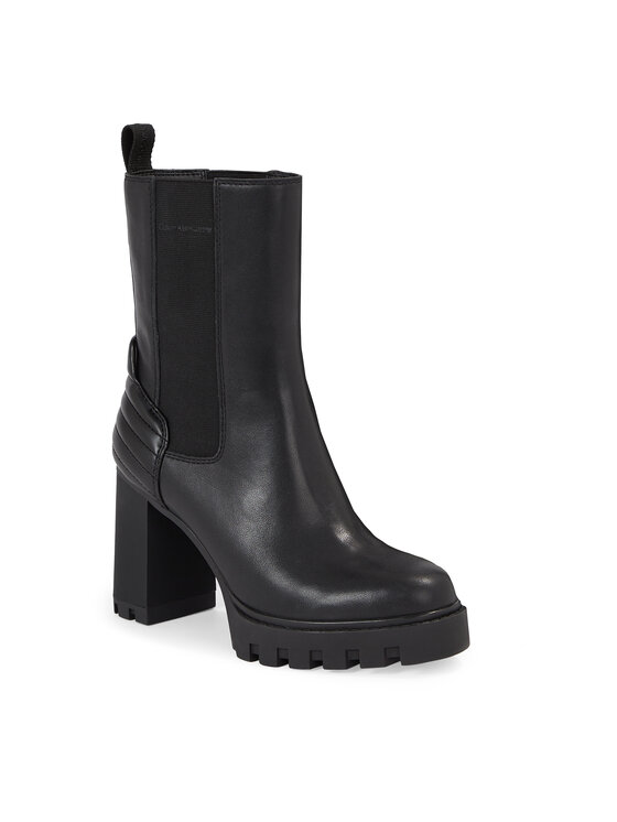 Calvin Klein Jeans Calvin Klein Jeans Čizme Platform Chelsea Lth Wn YW0YW01140 Crna