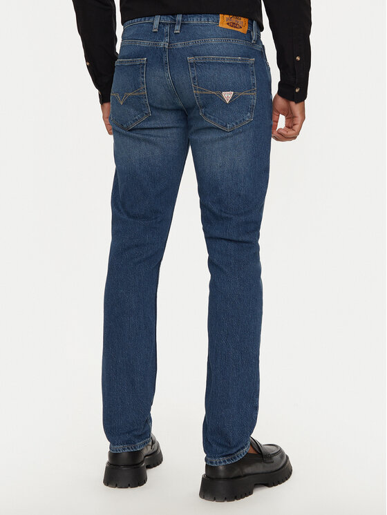 Guess Guess Traperice Finnley M4YAS2 D5DD1 Tamnoplava Slim Fit