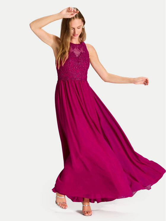 Hey Kyla Hey Kyla Sukienka wieczorowa 5AI084HK Różowy Regular Fit