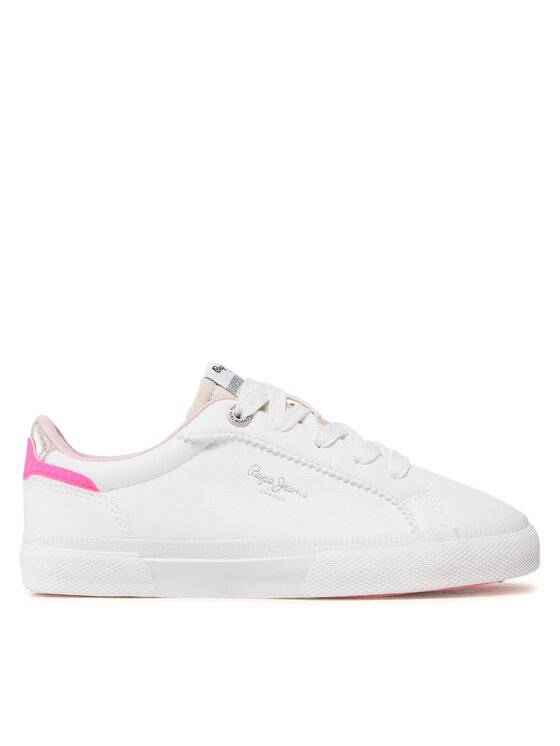 Pepe Jeans Tenis Superge Kenton Basic Girl PGS30549 Bela