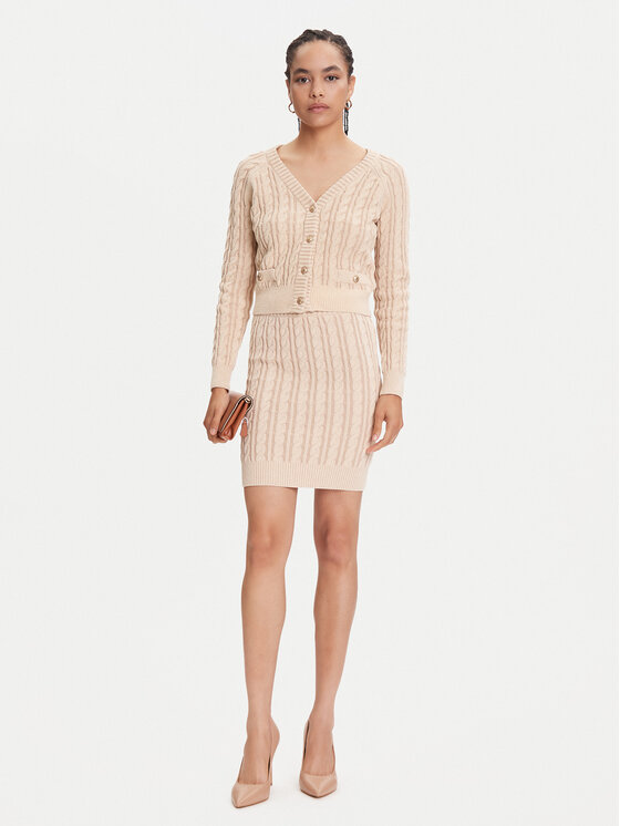 Guess Guess Cardigan W5YR15 Z3OU0 Bej Regular Fit