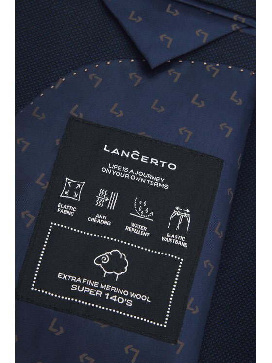Lancerto Lancerto Garnitur Fabricio GA073125000026 Granatowy Slim Fit