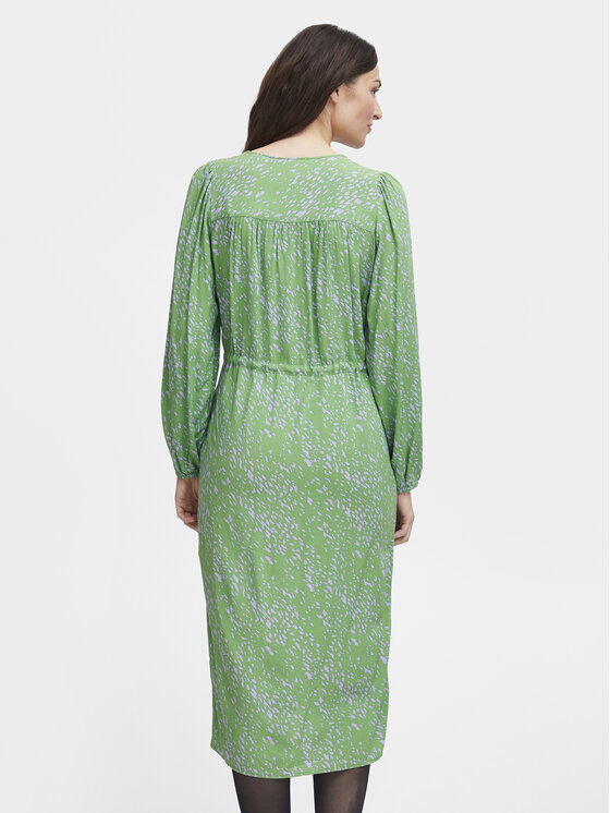 Fransa Fransa Sukienka koszulowa 20613273 Zielony Regular Fit