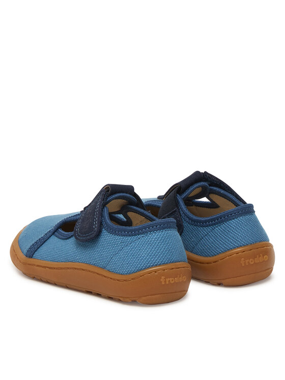 Froddo Froddo Pantofole Barefoot Canvas T-Bar G1700439-1 M Blu