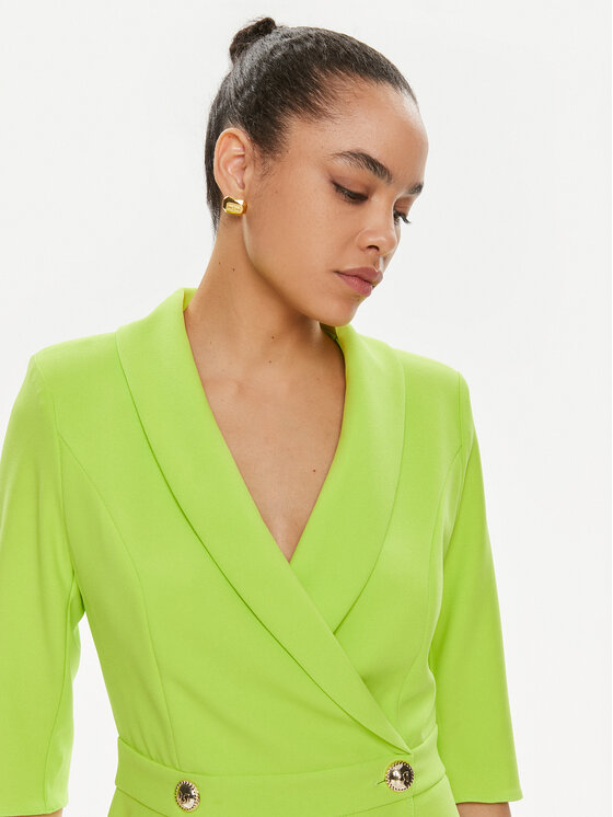 Rinascimento Rinascimento Sukienka koktajlowa CFC0118280003 Zielony Regular Fit