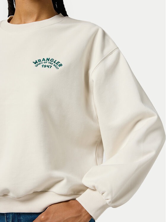 Wrangler Wrangler Majica dugih rukava 112356457 Écru Oversize