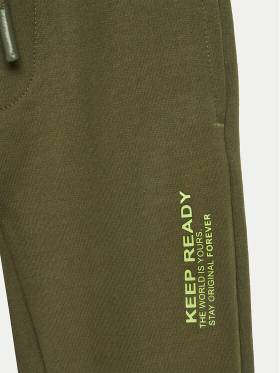 Coccodrillo Coccodrillo Pantaloni trening WC5120101VBA Verde Regular Fit