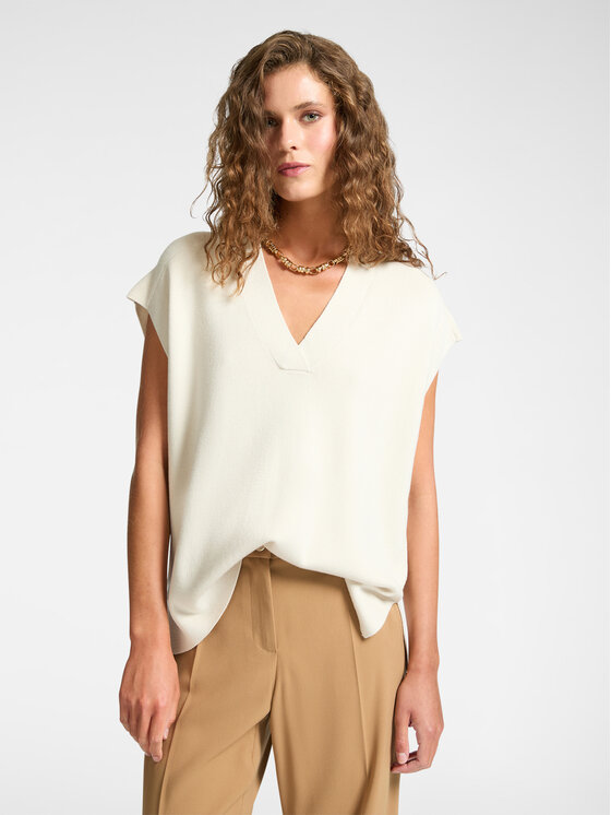 Elena Mirò Elena Mirò Maglione M445Z000583N002 Bianco Regular Fit